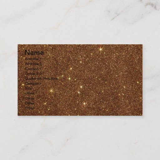 Customizable Image of trendy copper Glitter Business Cards