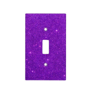 Image of Trendy Deep Purple Glitter Light Switch Cover