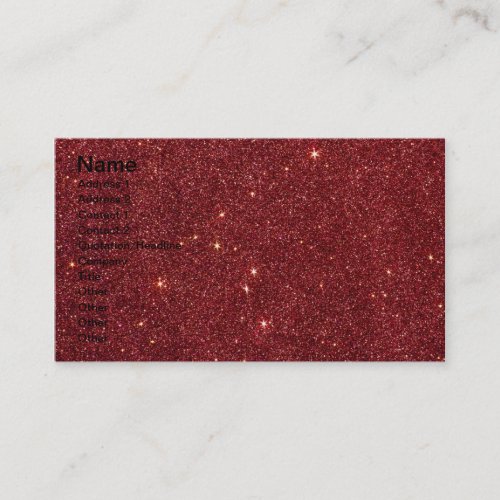 Image of trendy red glitter business cards