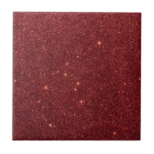 Image of trendy red glitter tile