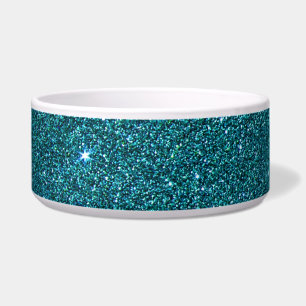 Image of trendy teal glitter bowl