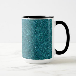 Image of trendy teal glitter mug