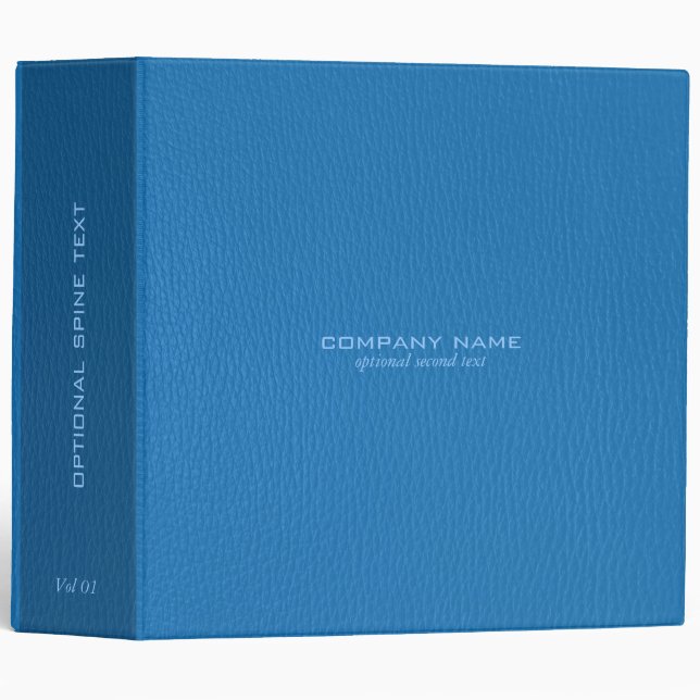 Image of Two Shades Of Blue Faux Leather Print Binder (Front/Spine)