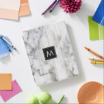 Image Of White & Gray Marble Stone Monogram iPad Smart Cover<br><div class="desc">White and gray marble stone texture print</div>