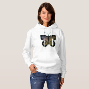 Image of Yellow and Purple Gradient Butterfly Hoodie