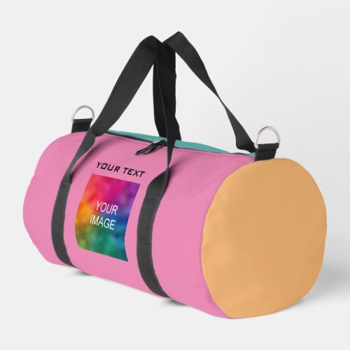 Image Photo Pink Small Modern Colorful Template Duffle Bag