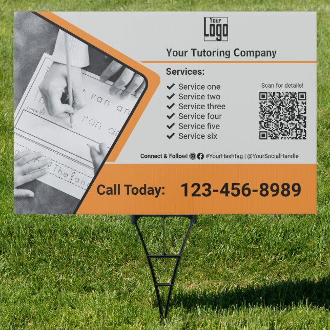 Image Services QR Code Phone Social Connect Sign (Insitu)