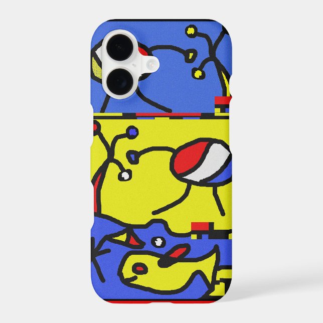 Image with fish modern art iphone case (Back)