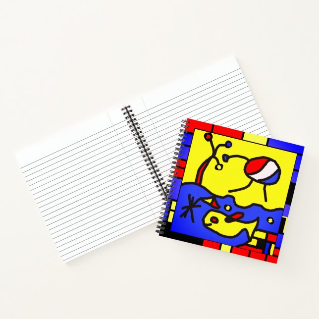 Image with fish modern art notebook (Inside)