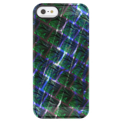 Imagem verde sob grade metlica flutuante clear iPhone SE55s case