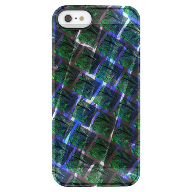 Imagem verde sob grade metálica flutuante? uncommon iPhone case (Back)