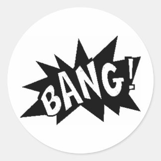 images3 BANG explosions sounds actions loud comics Classic Round Sticker