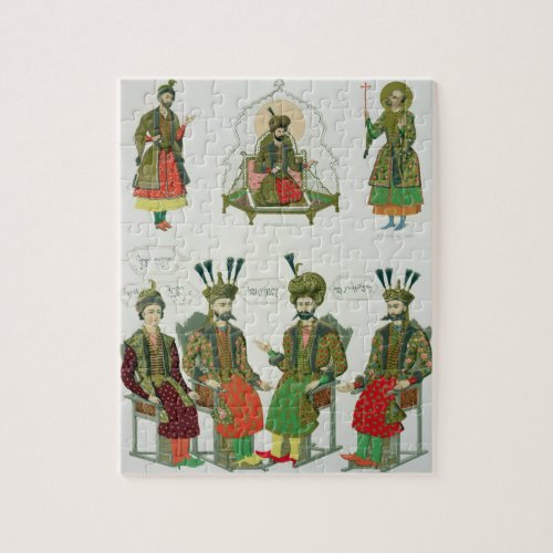 Images from the Georgian Goudiar plate 45 from L Jigsaw Puzzle