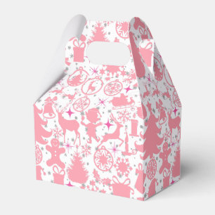 Images of Christmas in Pink Favor Boxes