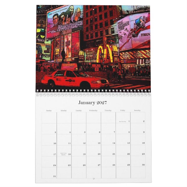Images of Manhattan Calendar (Jan 2027)