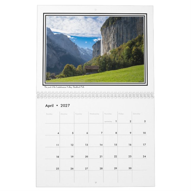 Images of the Swiss Alps Calendar (Apr 2027)