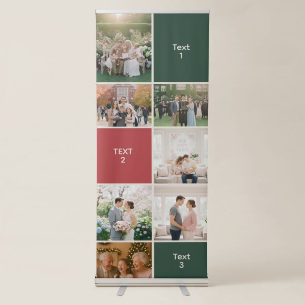 images photo collage family retractable banner