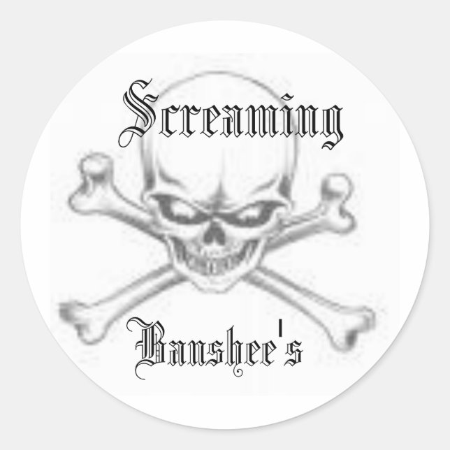 images, Screaming, Banshee's Classic Round Sticker (Front)