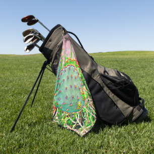ImagesByMJ Prickly Pear Cactus in Bloom Golf Towel