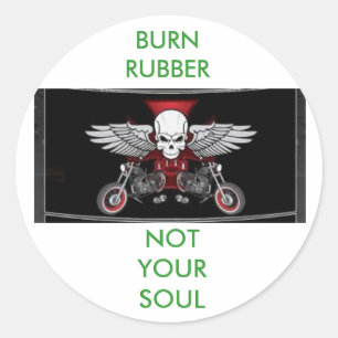 imagesCALKRLIA, BURN RUBBER , N... Classic Round Sticker