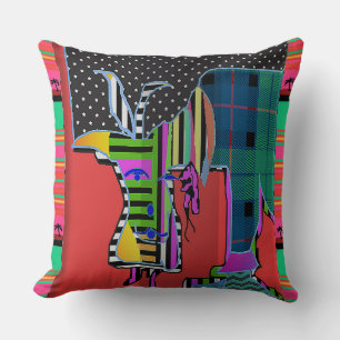 Imaginary Animal Imagery Throw Pillow