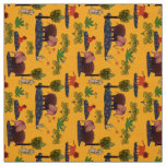 Imaginary animals:lions, mice, elephants fabric