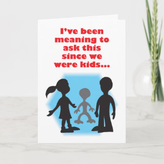 Imaginary Friend Humorous Birthday Card