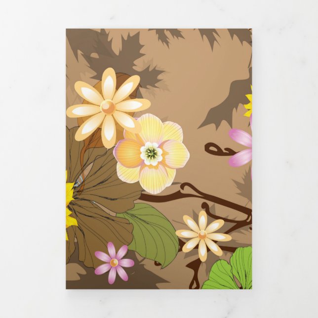 Imaginary Jungle 2 Tri-Fold Holiday Card (Cover)
