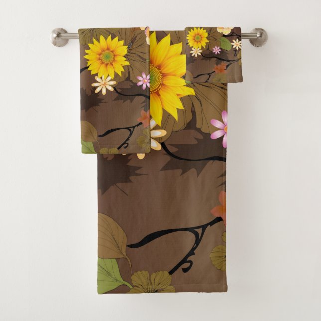 Imaginary Jungle 3 Bath Towel Set (Insitu)