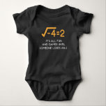 Imaginary number Mathematician  Funny Math Nerd Baby Bodysuit<br><div class="desc">An imaginary number is a complex number that can be written as a real number multiplied by the imaginary unit i. Funny Mathematician Gift for a Math Teacher or Maths Nerd.</div>