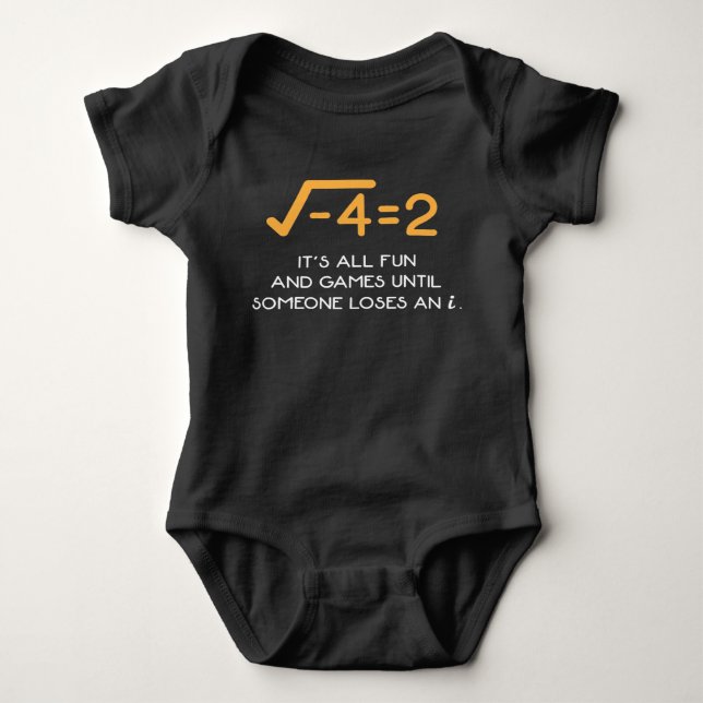 Imaginary number Mathematician  Funny Math Nerd Baby Bodysuit (Front)