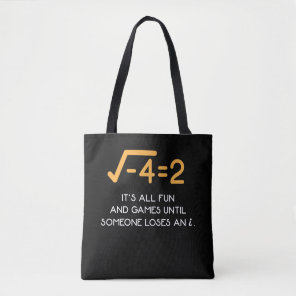Imaginary number Mathematician  Funny Math Nerd Tote Bag