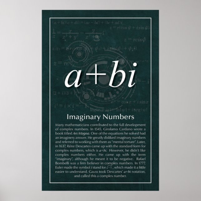 Imaginary Numbers Poster (Front)