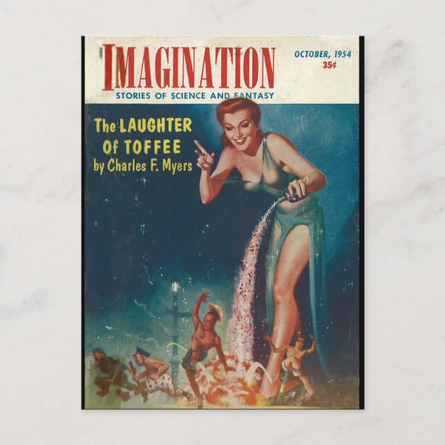 Imagination - 1954-10_Pulp Art Postcard (Front)