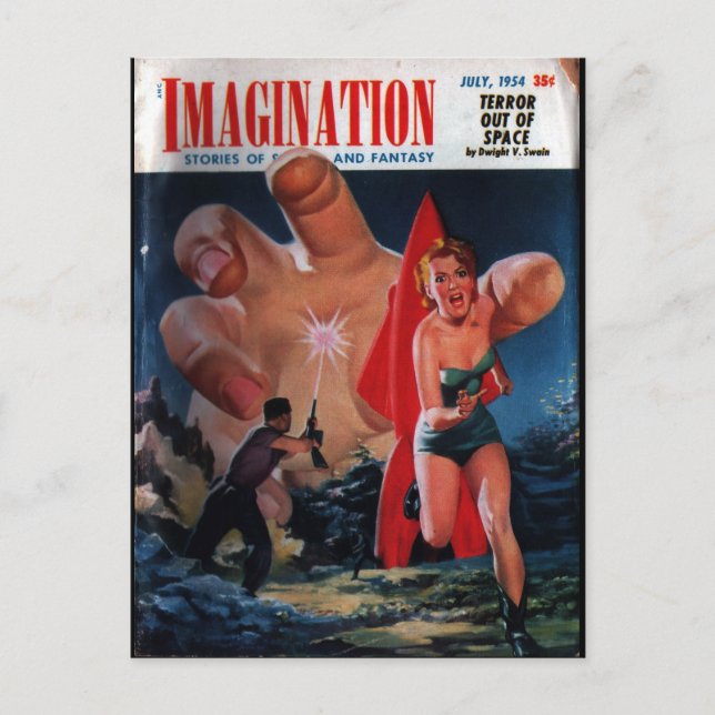 Imagination - 1954-7_Pulp Art Postcard (Front)