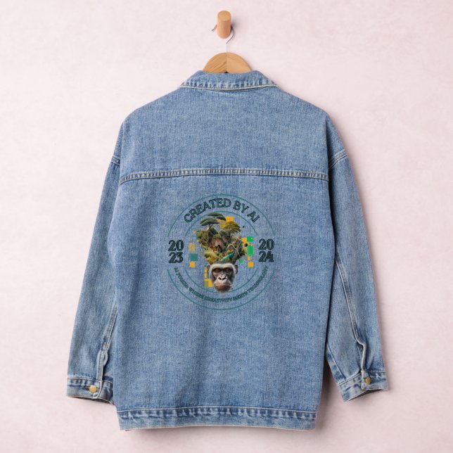 Imagination Artwork Created by AI Denim Jacket (Hangar)