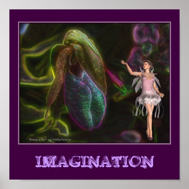 Imagination Fairy And Flower Inspirational Poster (Front)