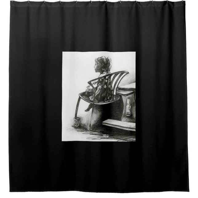 Imagination fuels my reality shower curtain (Front)