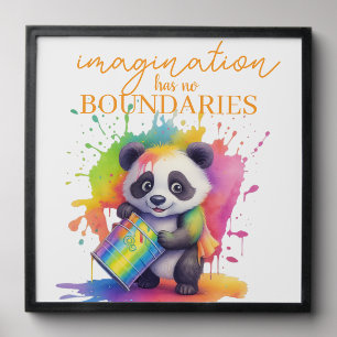 Imagination Has No Boundaries — Kids’ Room Poster Peel And Stick Photo Tile