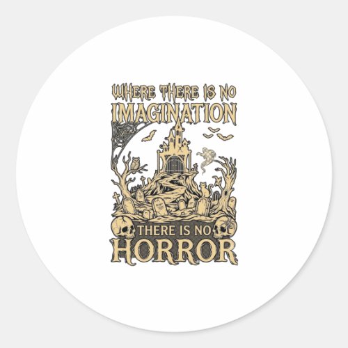 Imagination Horror Halloween Haunted House Cemeter Classic Round Sticker
