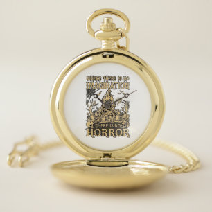 Imagination Horror Halloween Haunted House Cemeter Pocket Watch