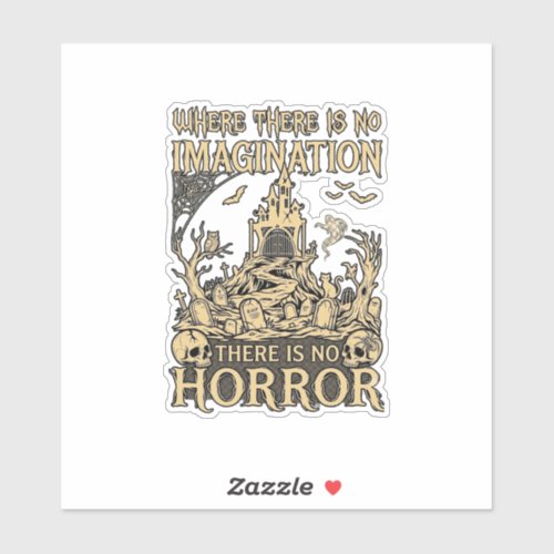 Imagination Horror Halloween Haunted House Cemeter Sticker