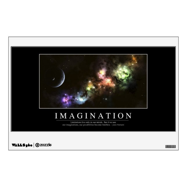 Imagination: Inspirational Quote Wall Decal (Front)