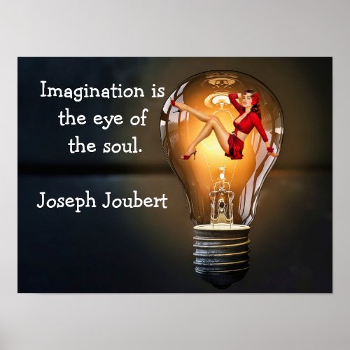 Imagination is the eye of the soul poster