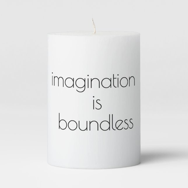 Imagination Pillar Candle (Front)