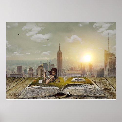 Imagination reading  fantasy poster