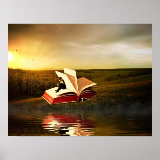 Imagination reading fantasy poster | Zazzle.com