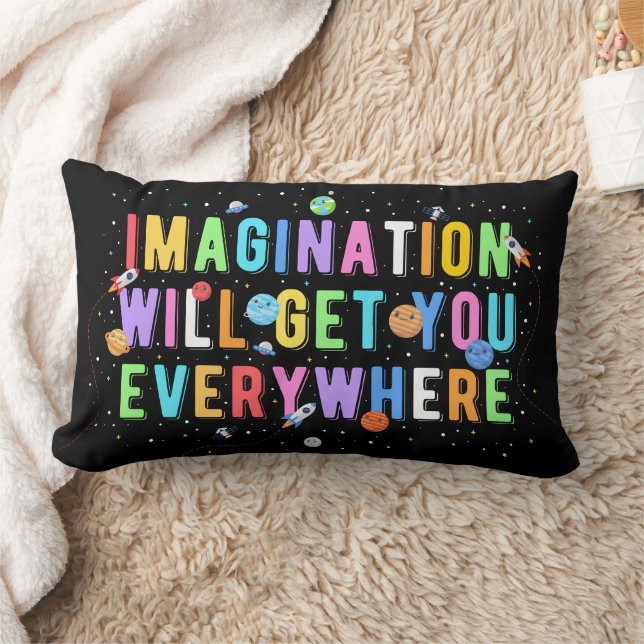 Imagination Will Get You Everywhere Lumbar Pillow (Blanket)