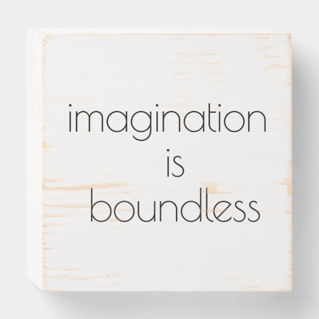 Imagination Wood Box Sign (Front Horizontal)