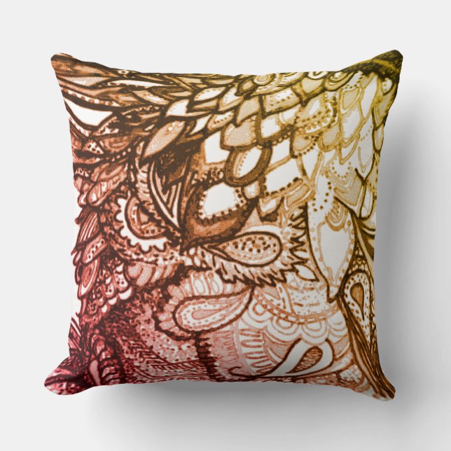 Imaginative Pillow Zen Tangle Pattern (Front)